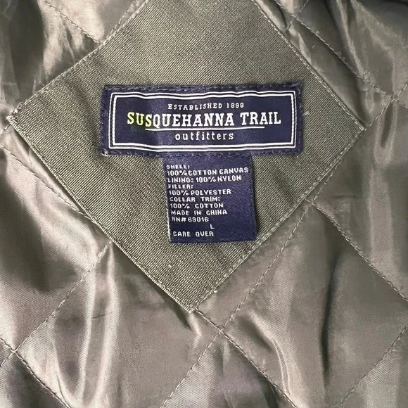 Susquehanna Trail Mens Large Chore Coat Green Workwear Utility - Picture 3 of 11